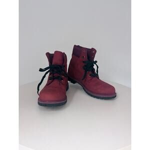 Timberland burgundy women's boots, like new